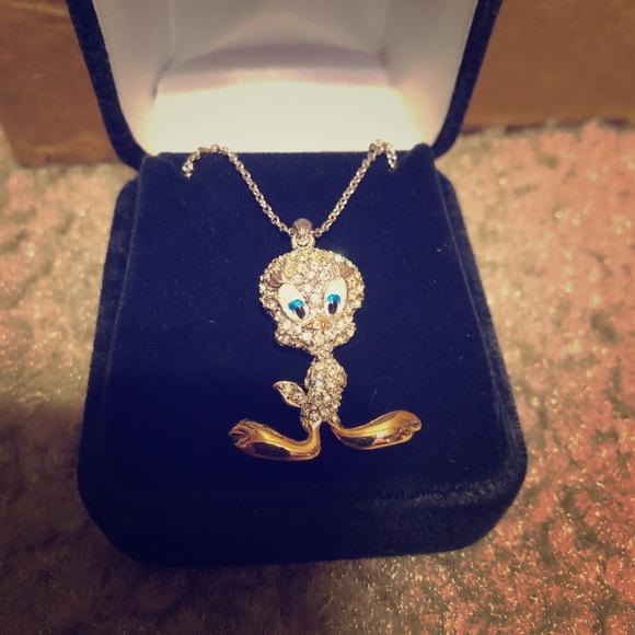NEW Danbury Mint Tweety Bird Pendant Necklace And Matching 47 OFF